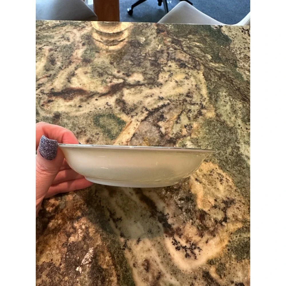 Lenox Montclair Ivory Platinum Trim Fruit Berry Dessert Bowls 5.75